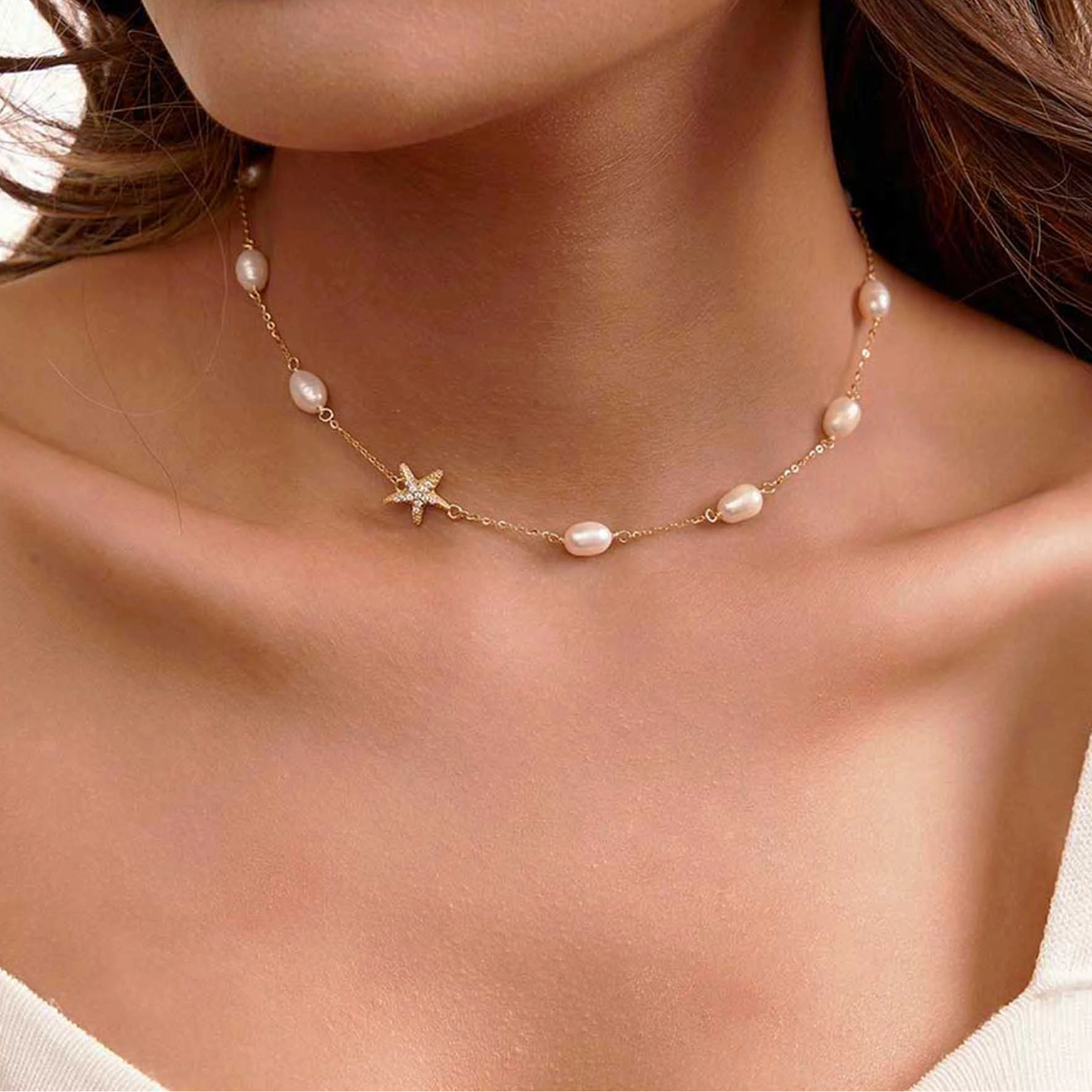 Pearl Choker Necklace Fashion