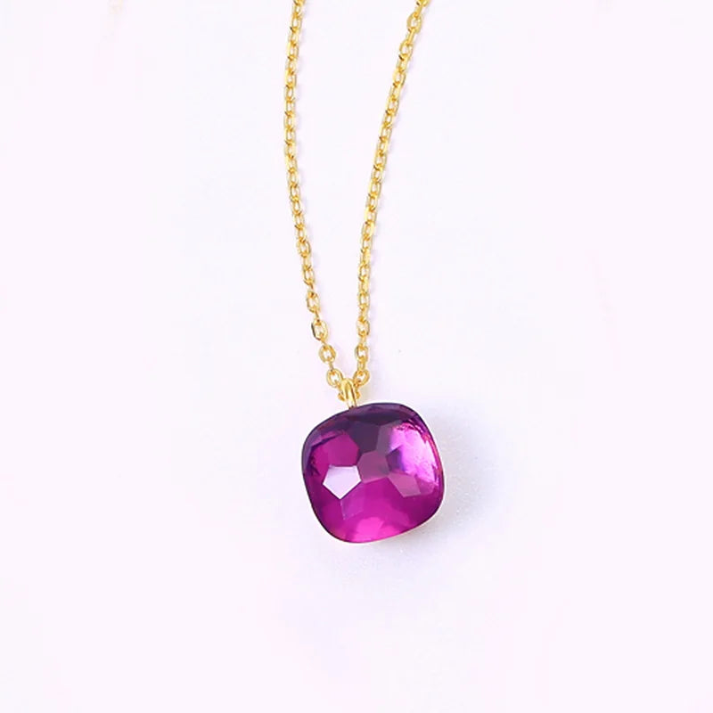 Crystals Necklaces Pendant Candy Color