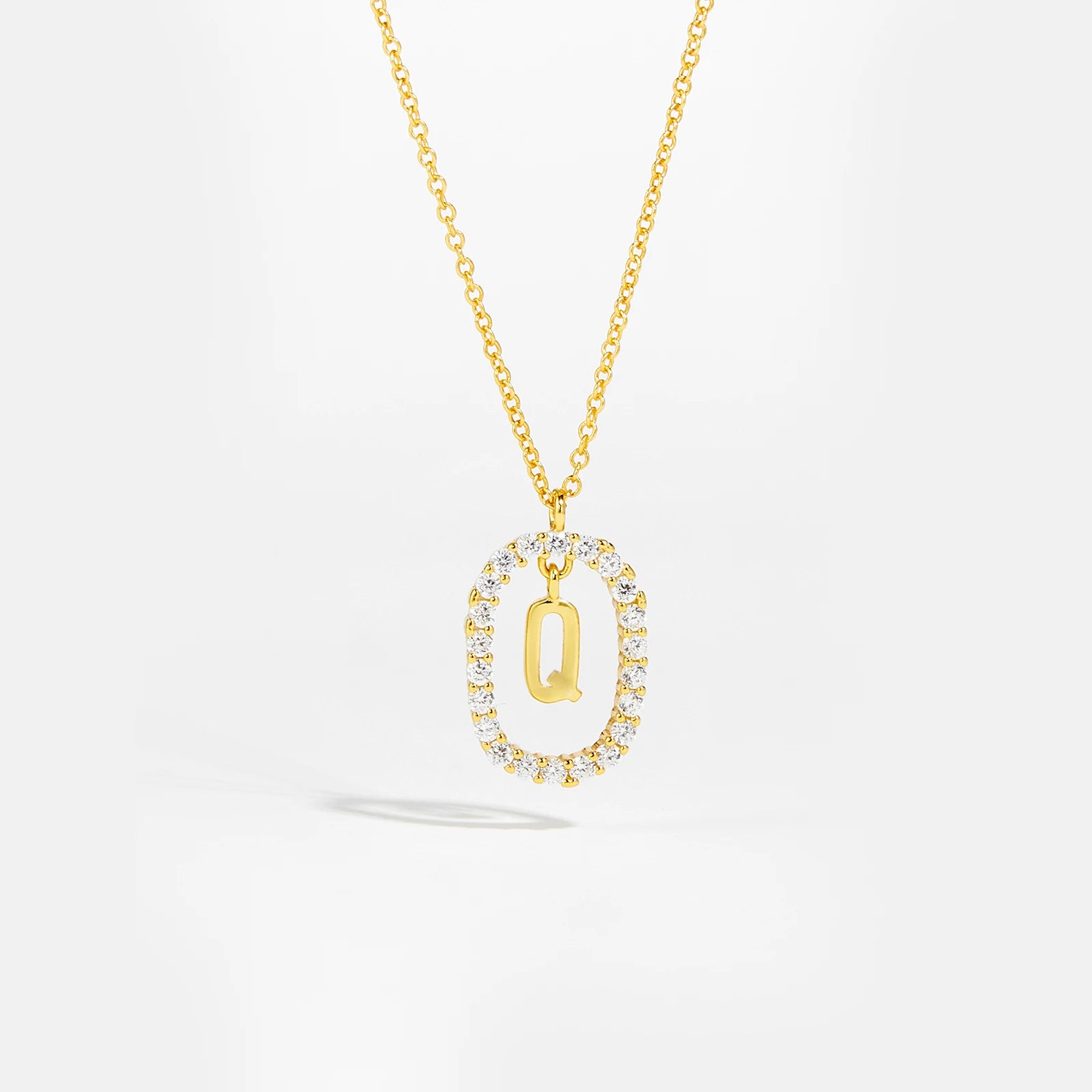 Silver Gold Initial Letters Pendant Alphabet Necklace