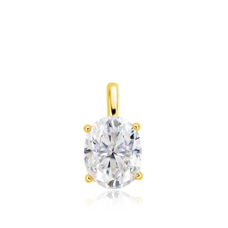 Oval Cut Moissanite Pendant Necklace
