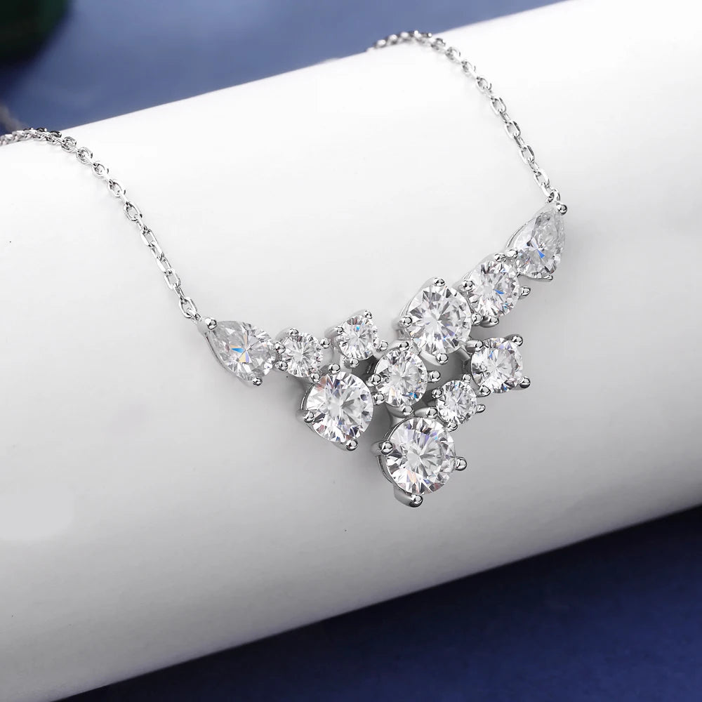 Round & Pear Cut Pendant Necklace