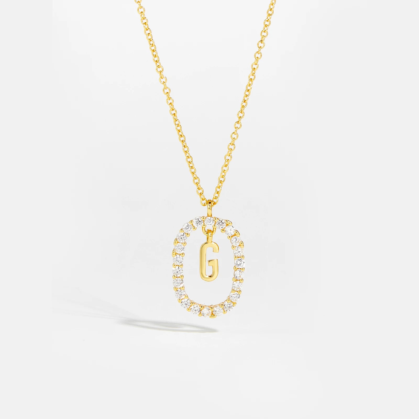 Silver Gold Initial Letters Pendant Alphabet Necklace