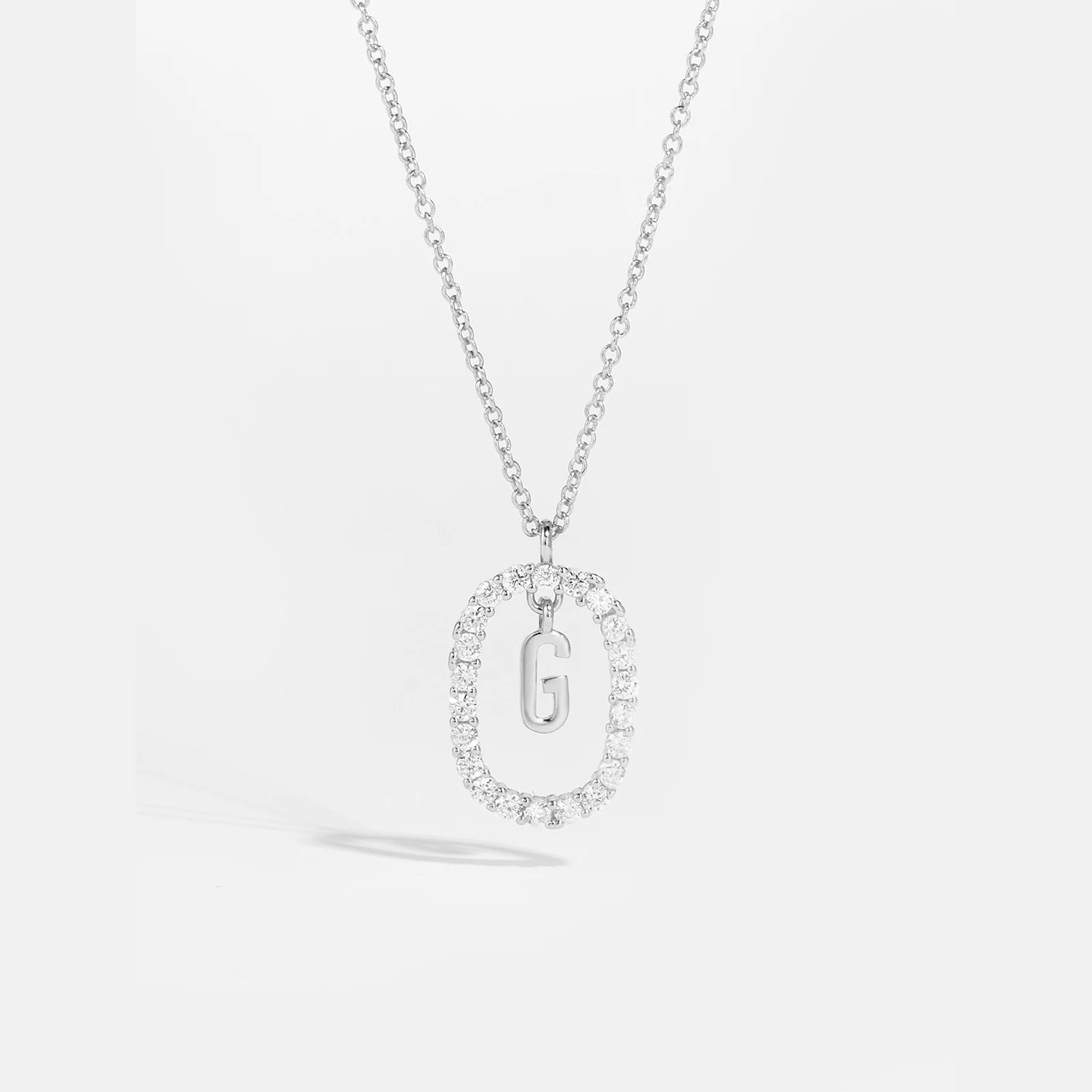 Silver Gold Initial Letters Pendant Alphabet Necklace