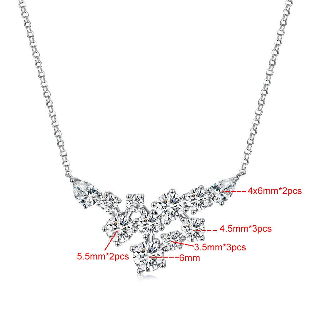 Round & Pear Cut Pendant Necklace