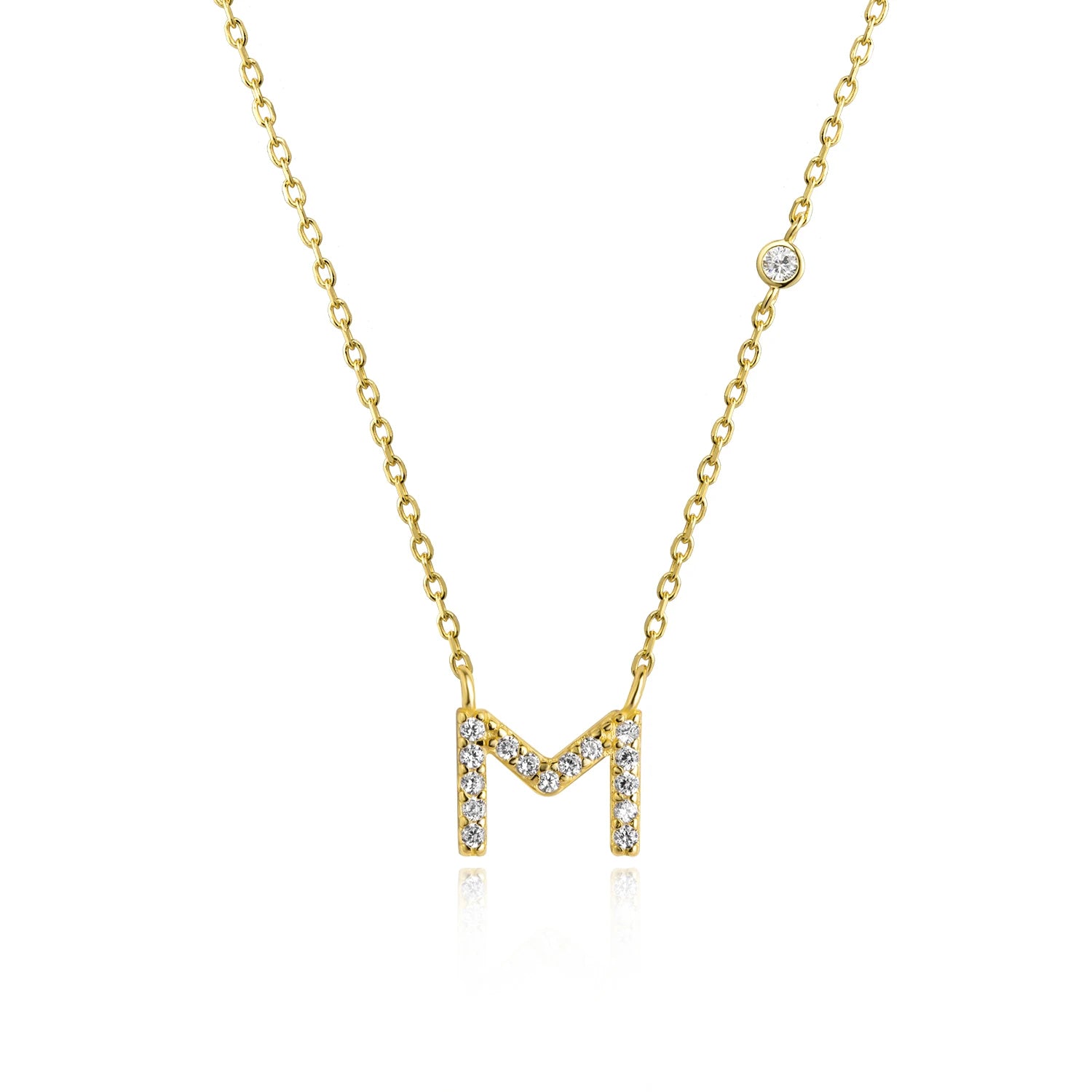 Initial Alphabet Necklace - 925 Sterling Silver