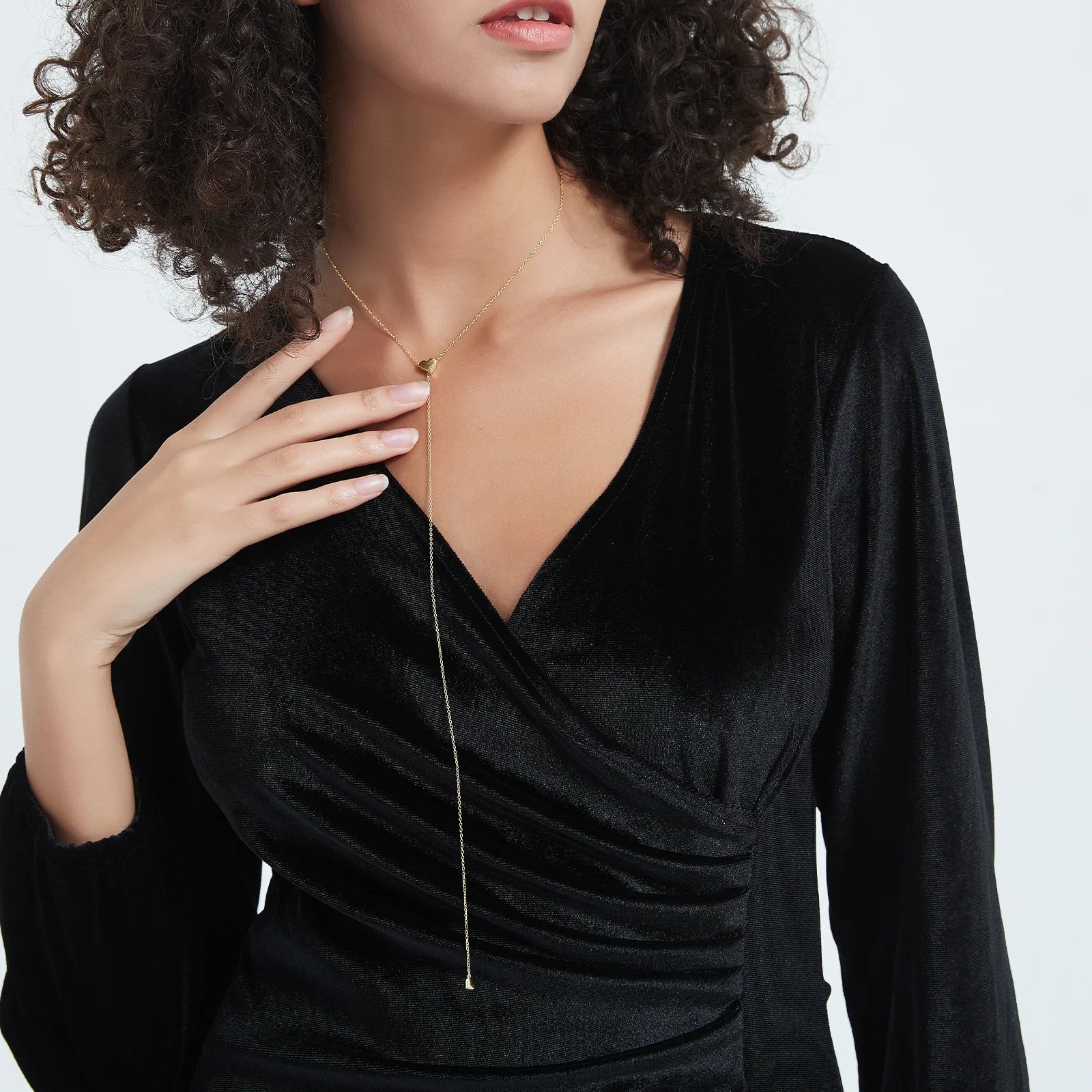 Adjustable Long Chain Pendant Charm Necklace Choker