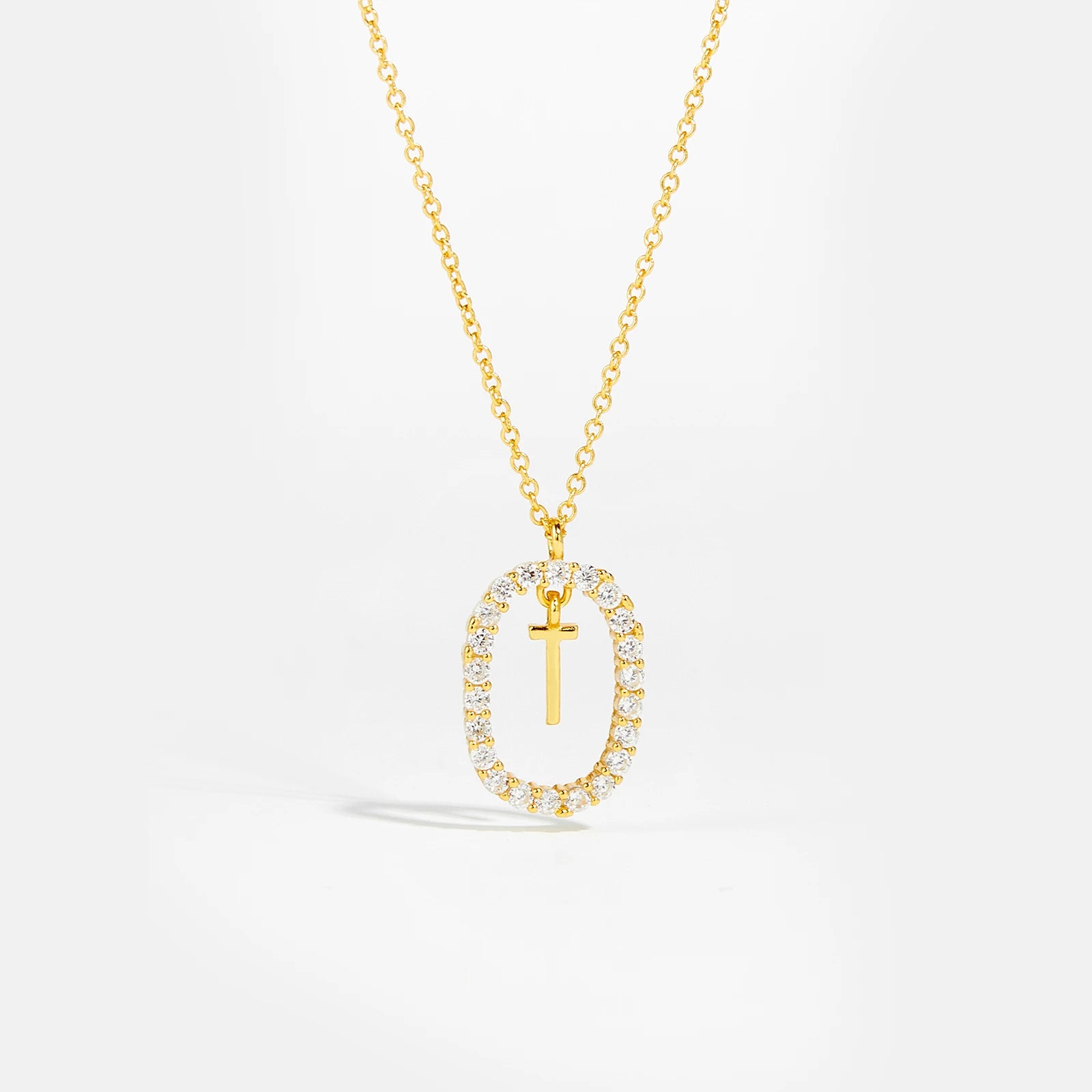 Silver Gold Initial Letters Pendant Alphabet Necklace