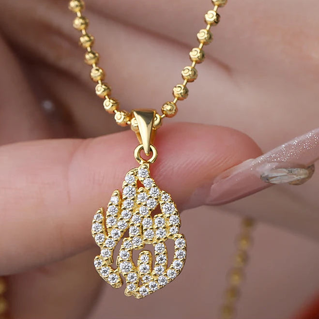Sparkling Flame  Pendant Necklace