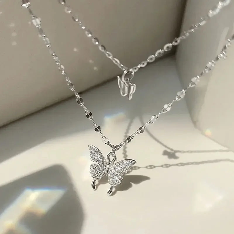 Butterfly Double Layer Necklace