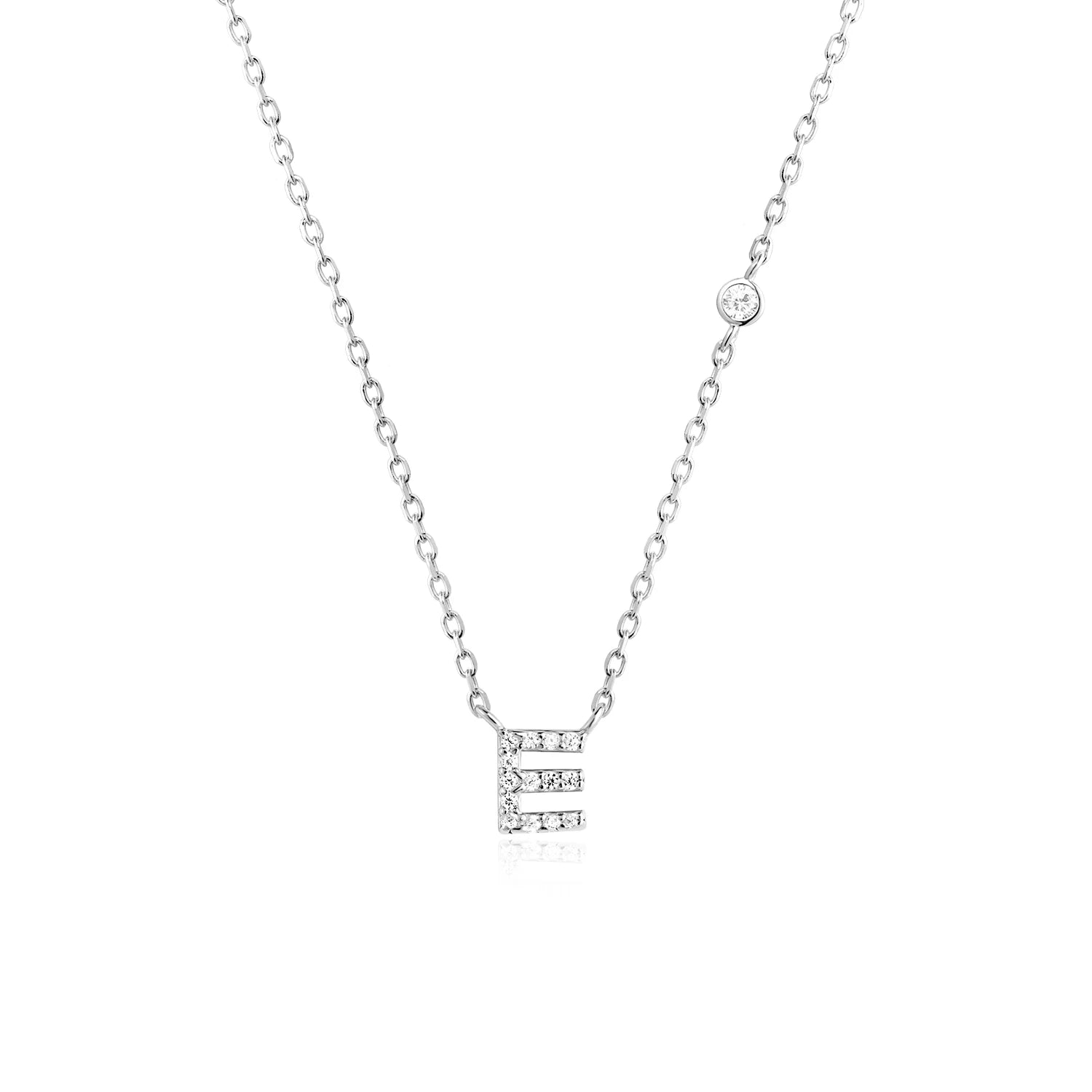 Initial Alphabet Necklace - 925 Sterling Silver