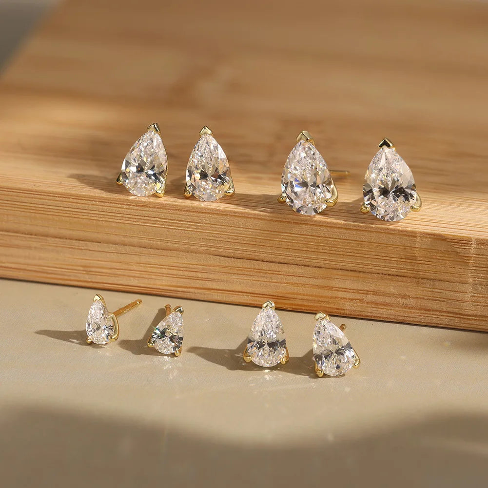 Pear Stud Earrings
