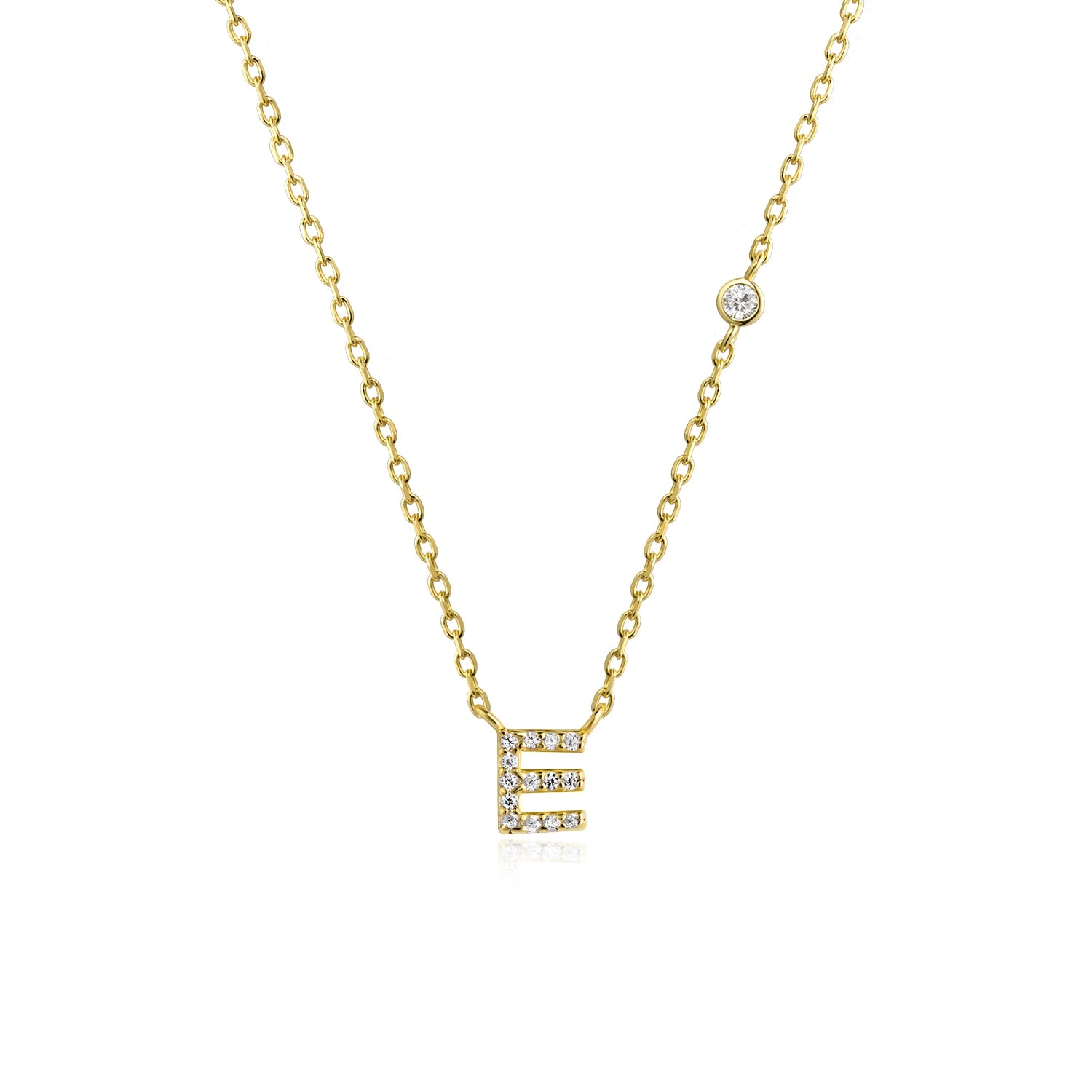 Initial Alphabet Necklace - 925 Sterling Silver