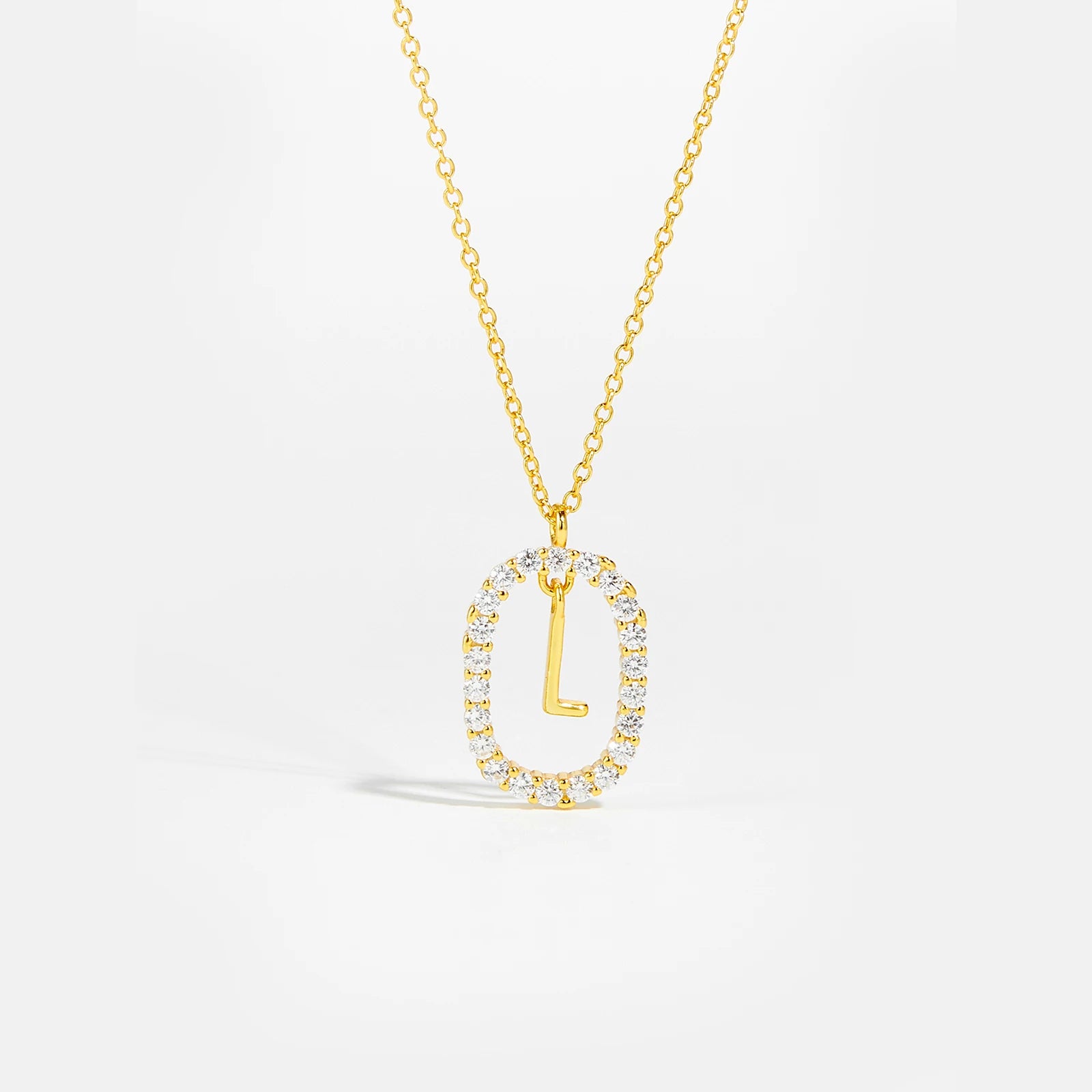 Silver Gold Initial Letters Pendant Alphabet Necklace