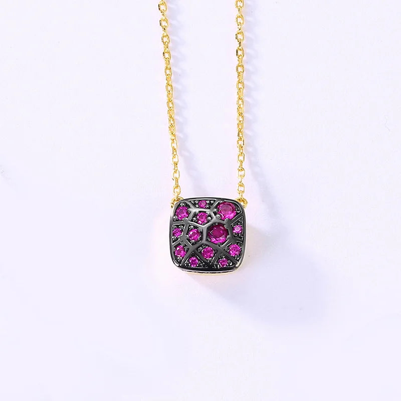 Crystals Necklaces Pendant Candy Color