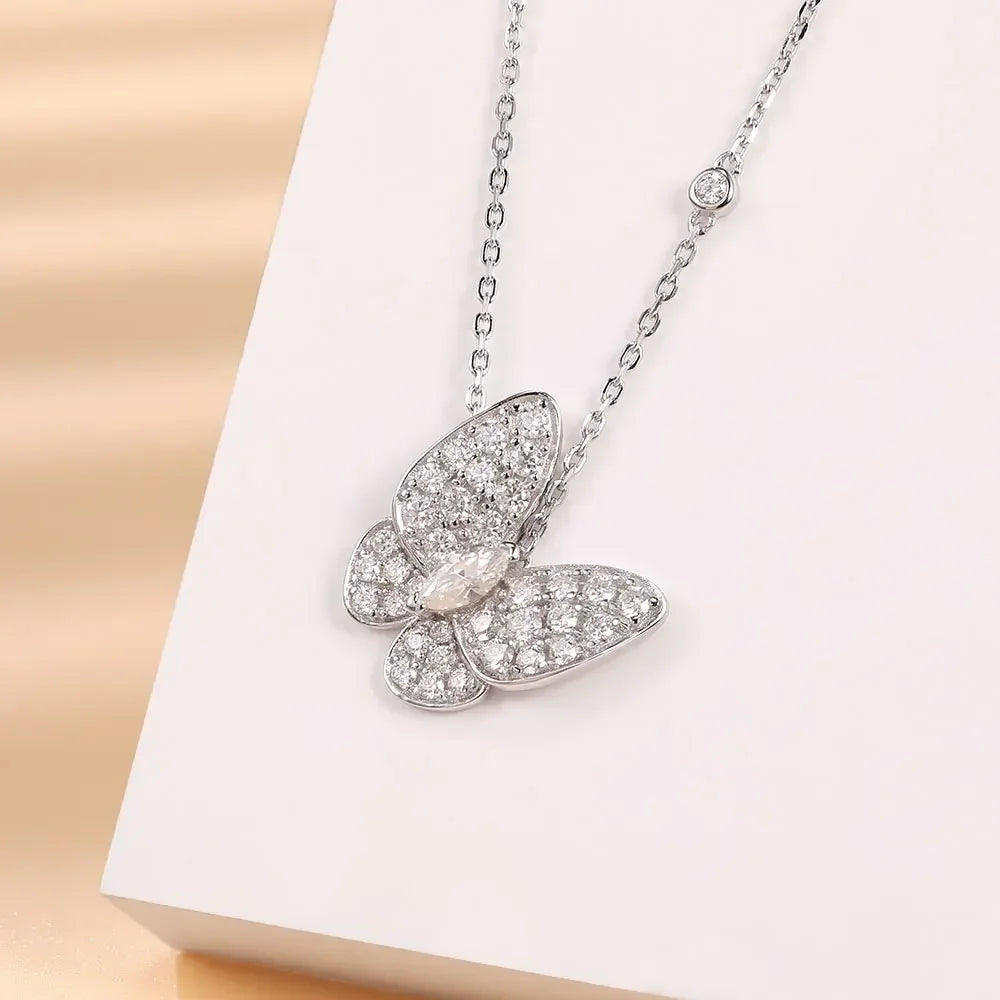 Necklace Marquise Cut Butterfly Pendant