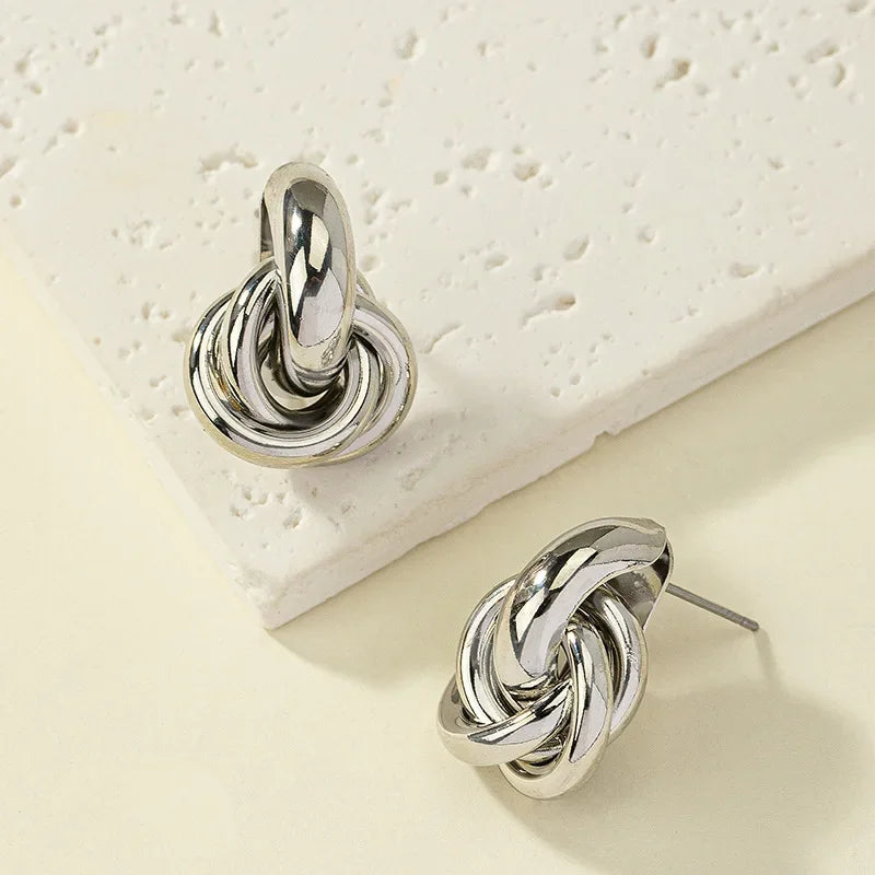 Knotted Hoop Stud