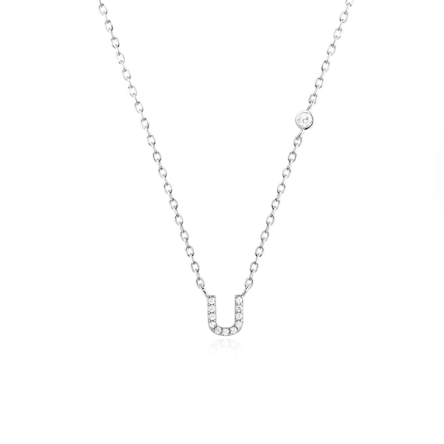 Initial Alphabet Necklace - 925 Sterling Silver