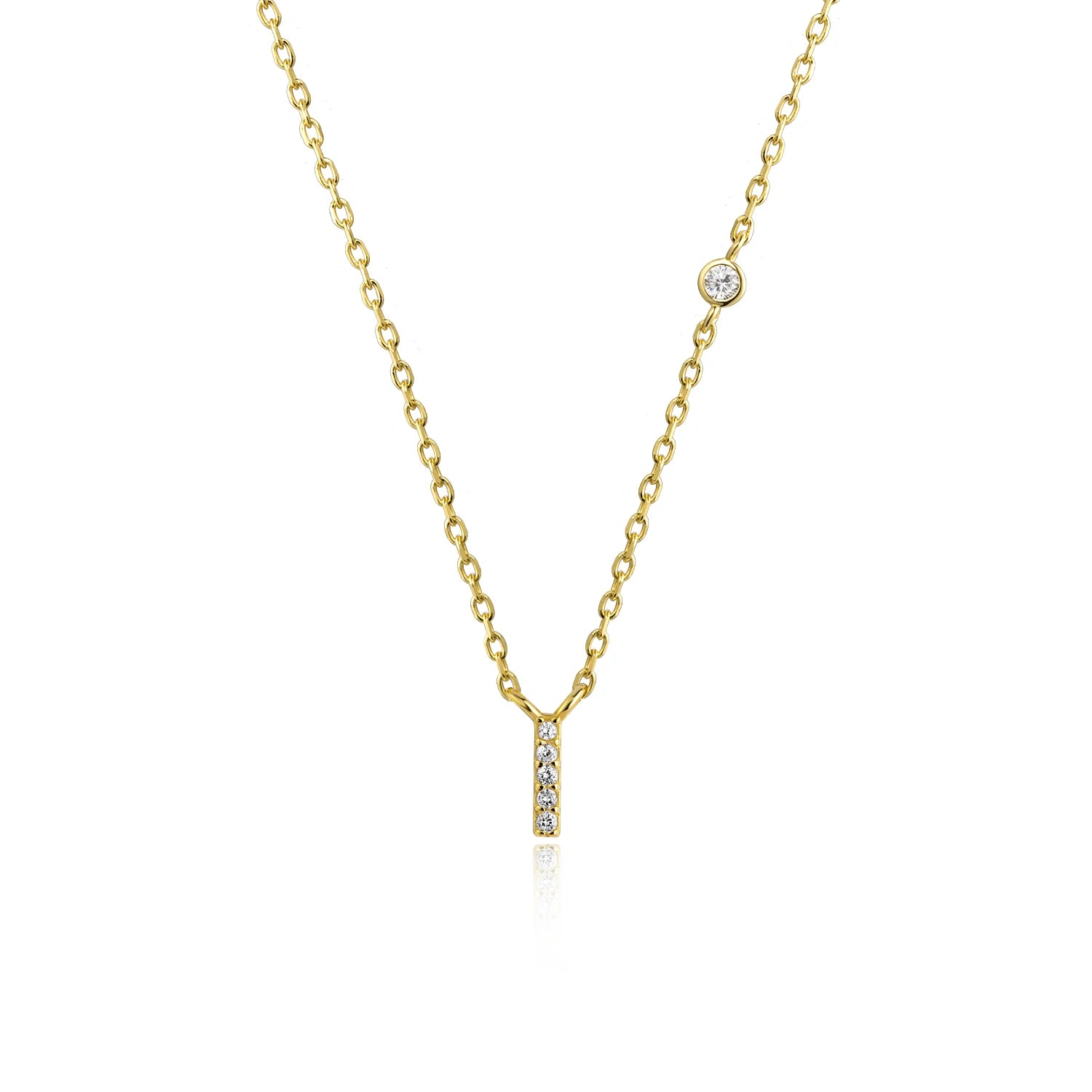 Initial Alphabet Necklace - 925 Sterling Silver