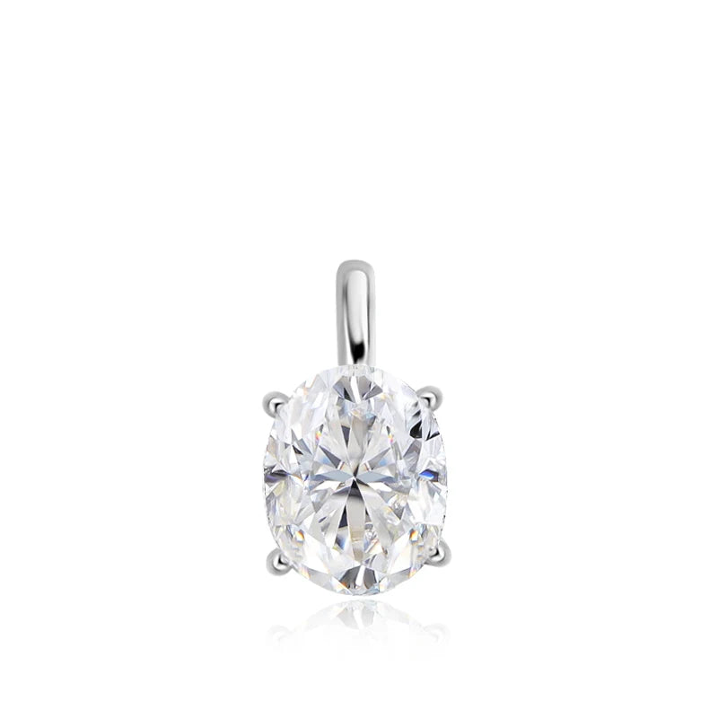 Oval Cut Moissanite Pendant Necklace