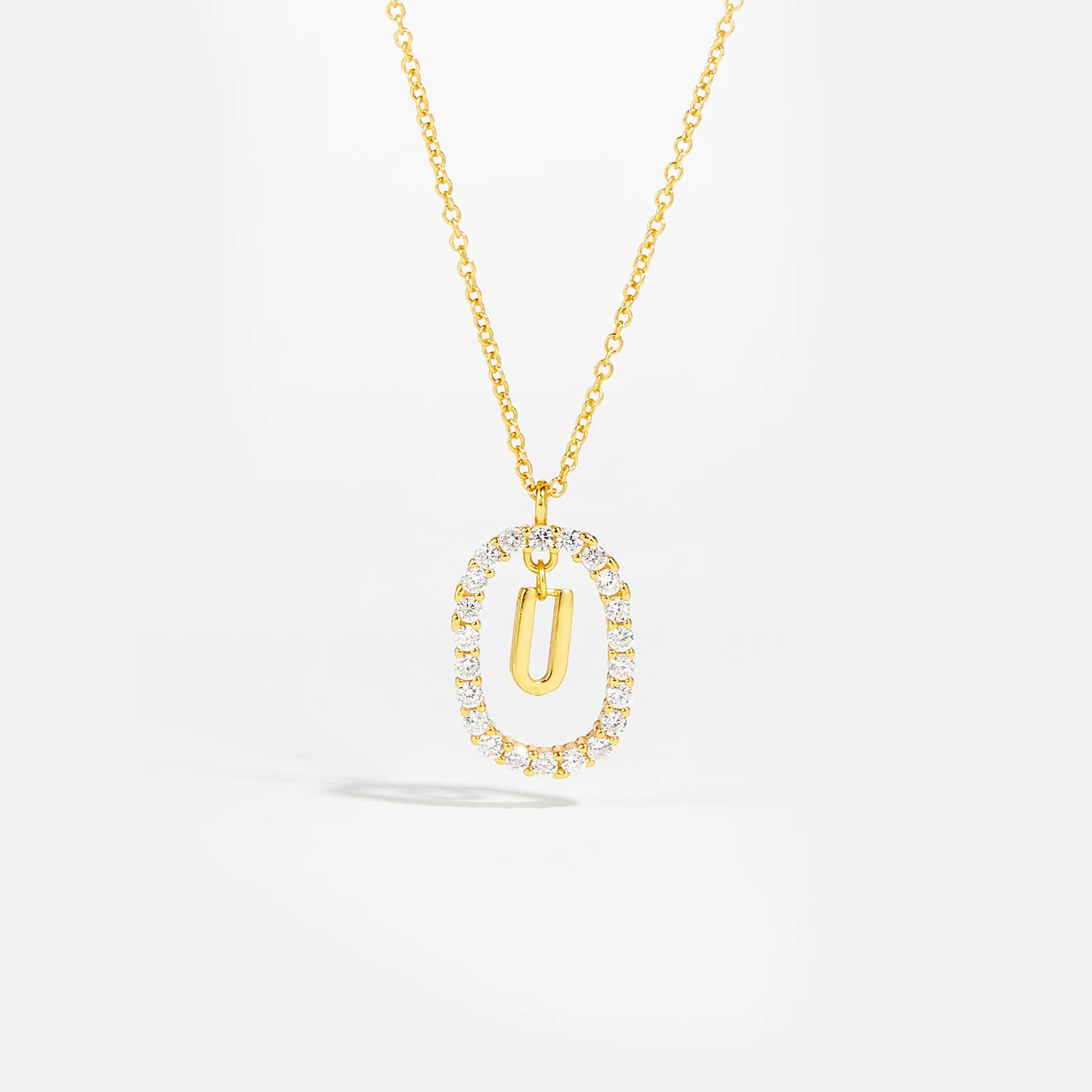 Silver Gold Initial Letters Pendant Alphabet Necklace