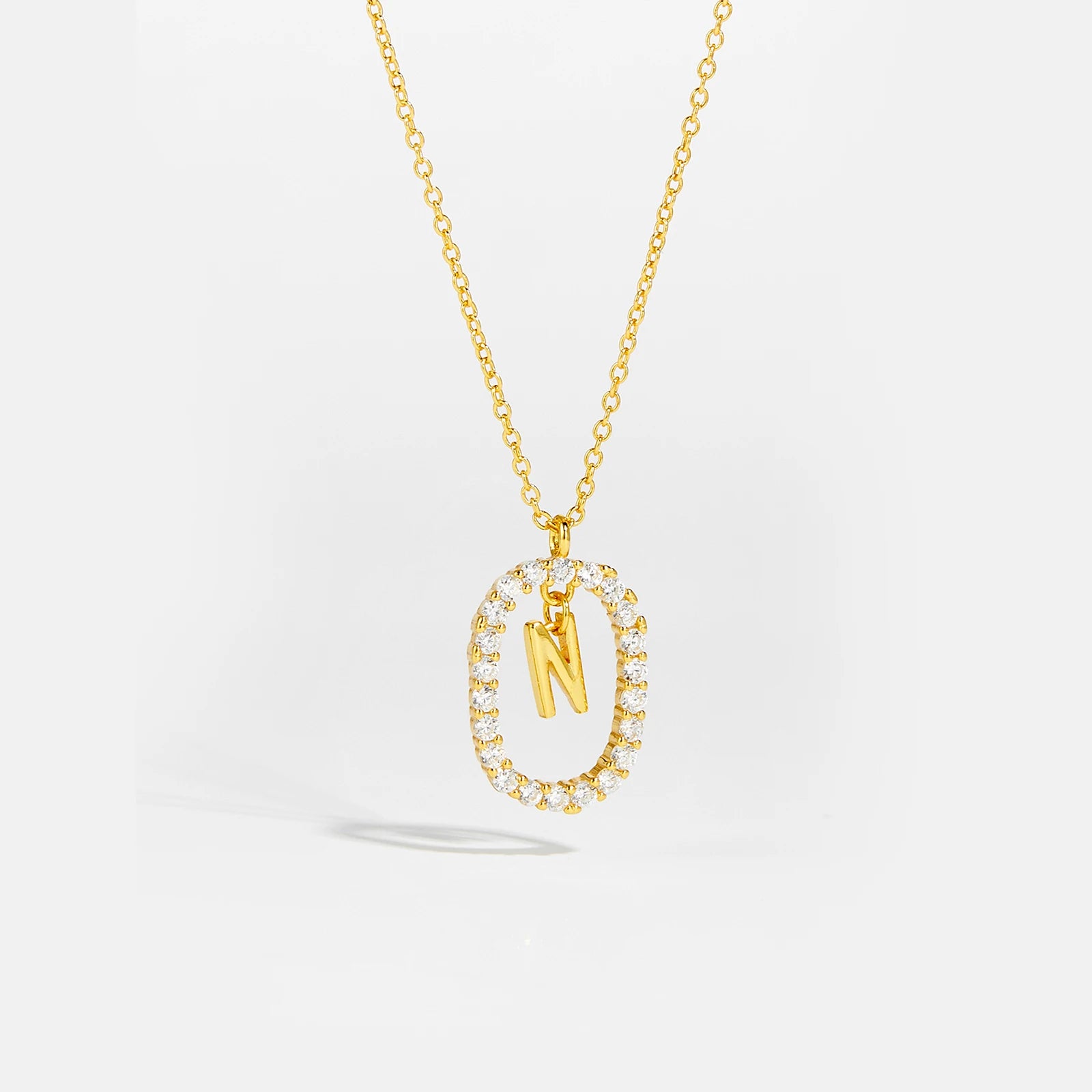 Silver Gold Initial Letters Pendant Alphabet Necklace