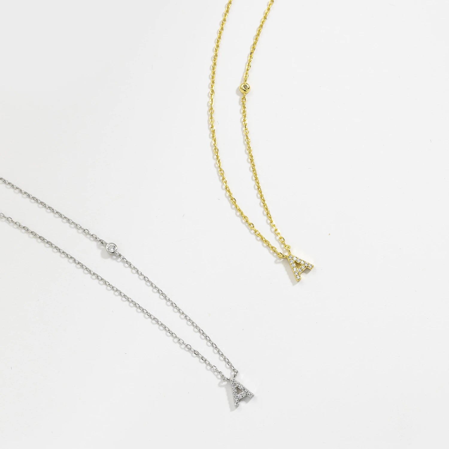 Initial Alphabet Necklace - 925 Sterling Silver