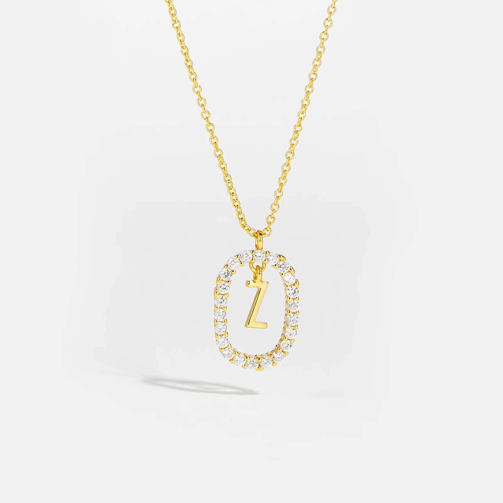 Silver Gold Initial Letters Pendant Alphabet Necklace