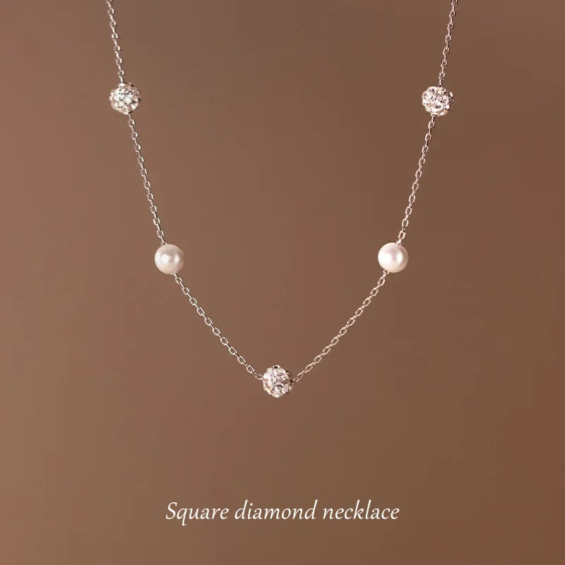 Pearl Ball Tassel Choker Necklace