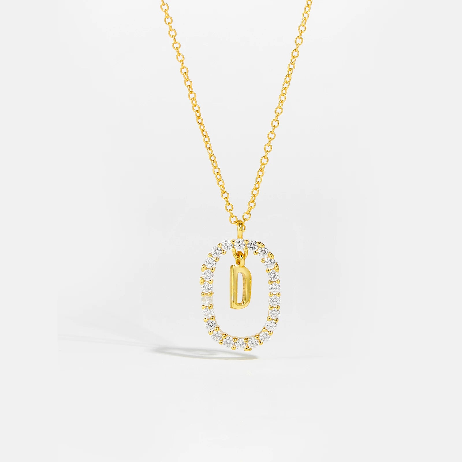 Silver Gold Initial Letters Pendant Alphabet Necklace