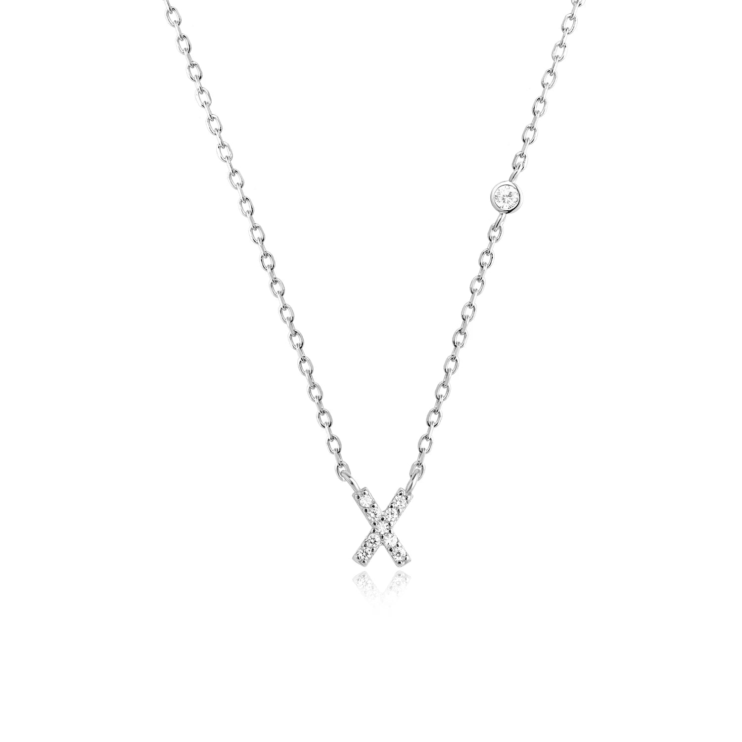 Initial Alphabet Necklace - 925 Sterling Silver