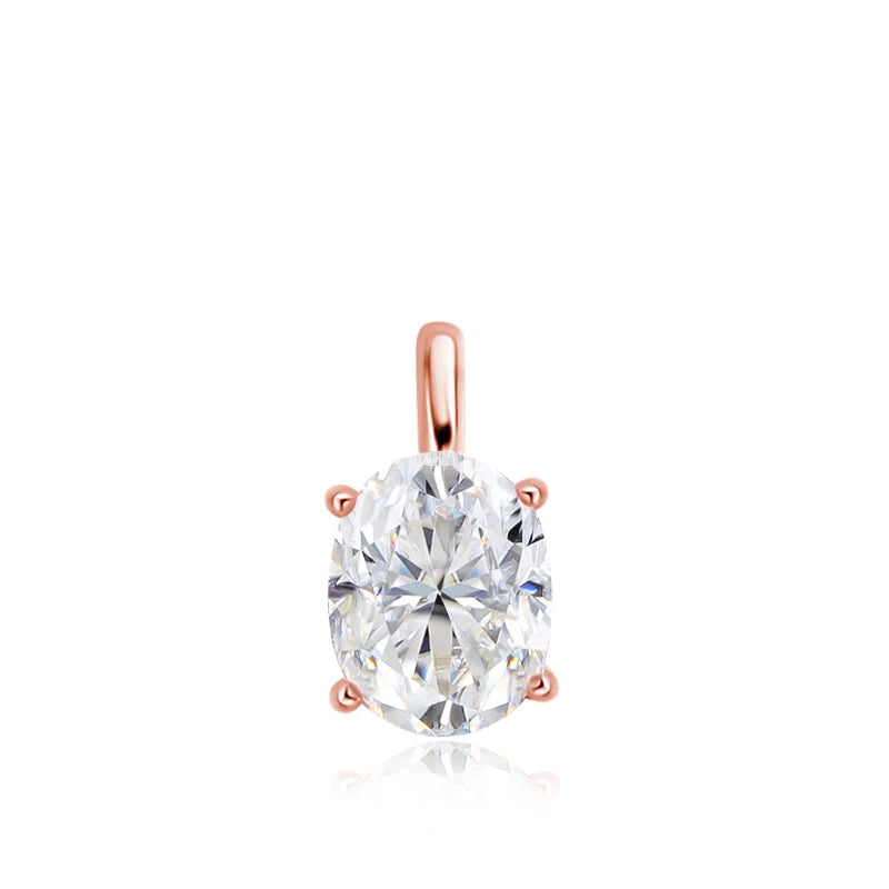 Oval Cut Moissanite Pendant Necklace