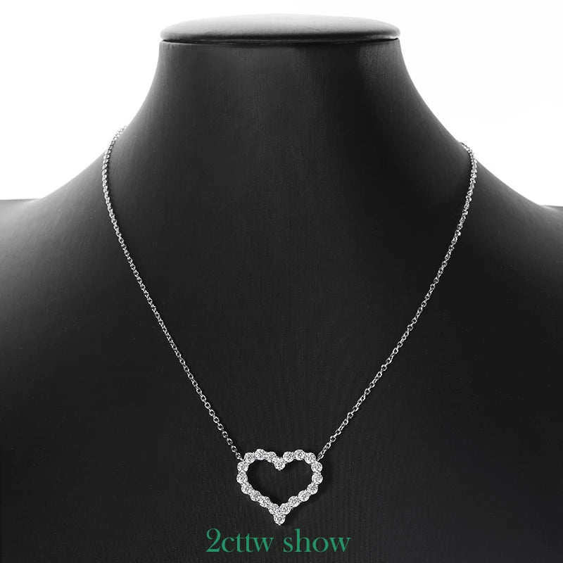Moissanite Heart Necklace