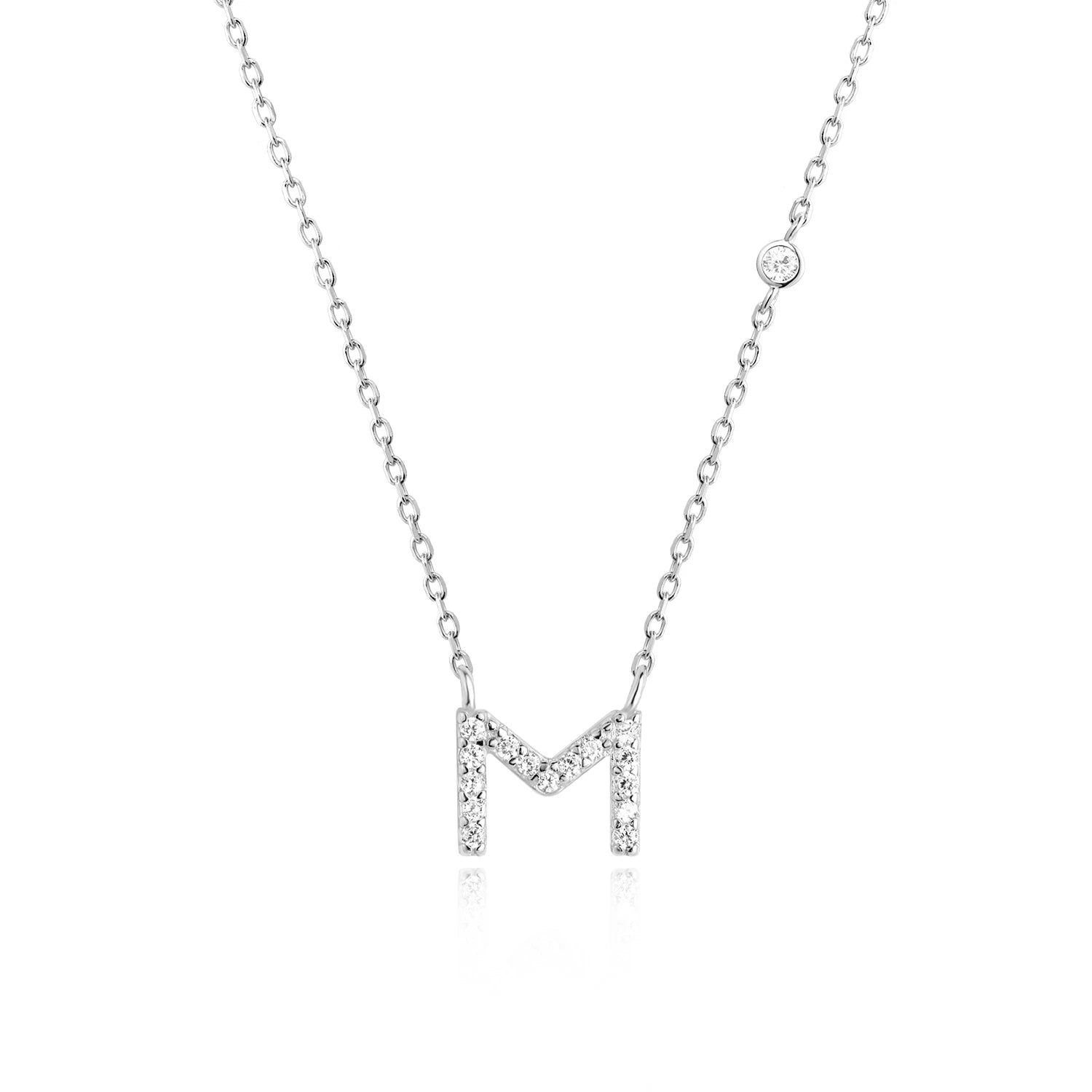 Initial Alphabet Necklace - 925 Sterling Silver