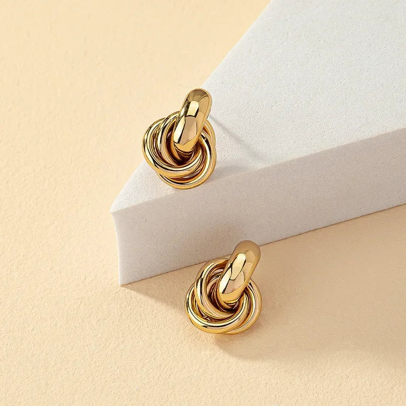Knotted Hoop Stud