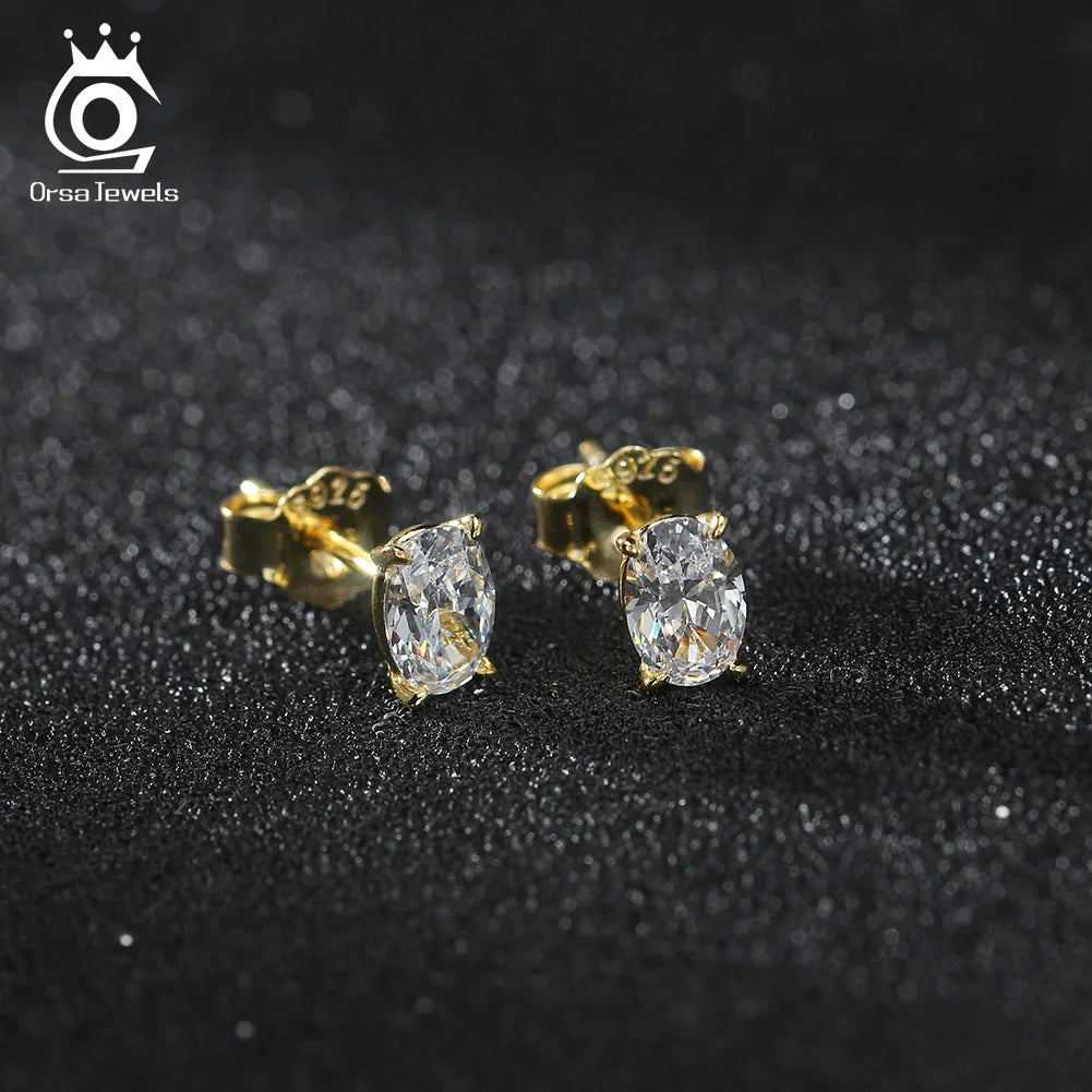 Sterling Silver Zircon Earrings