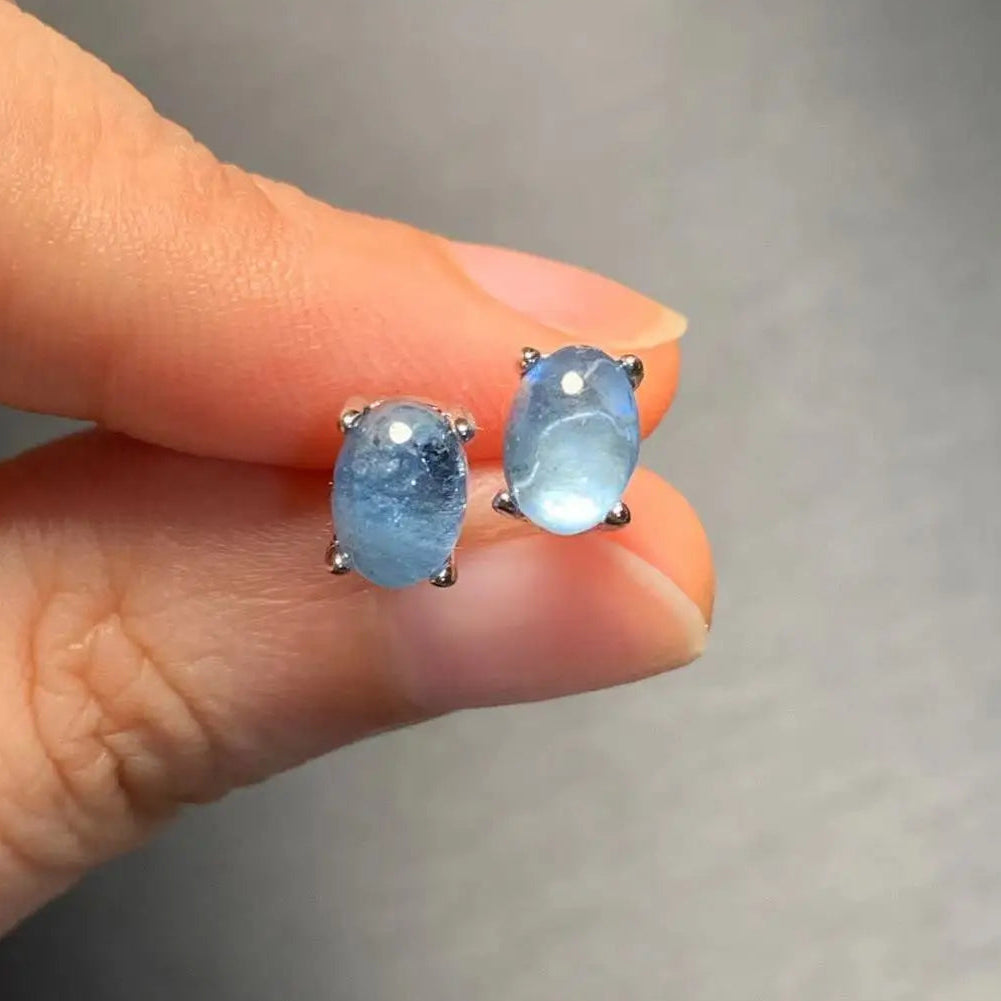 STONE Oval Stud Earrings