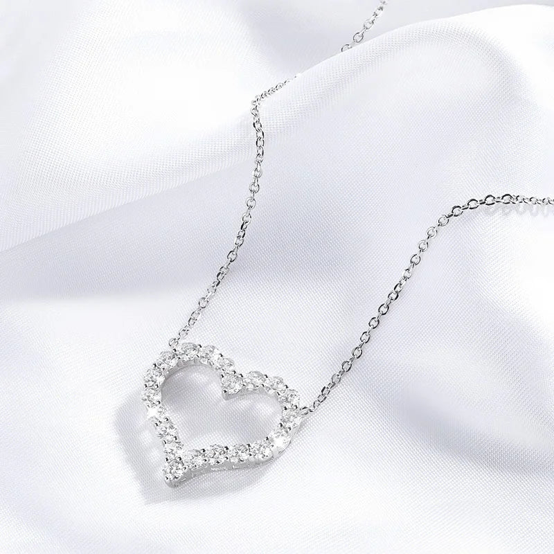 Moissanite Heart Necklace