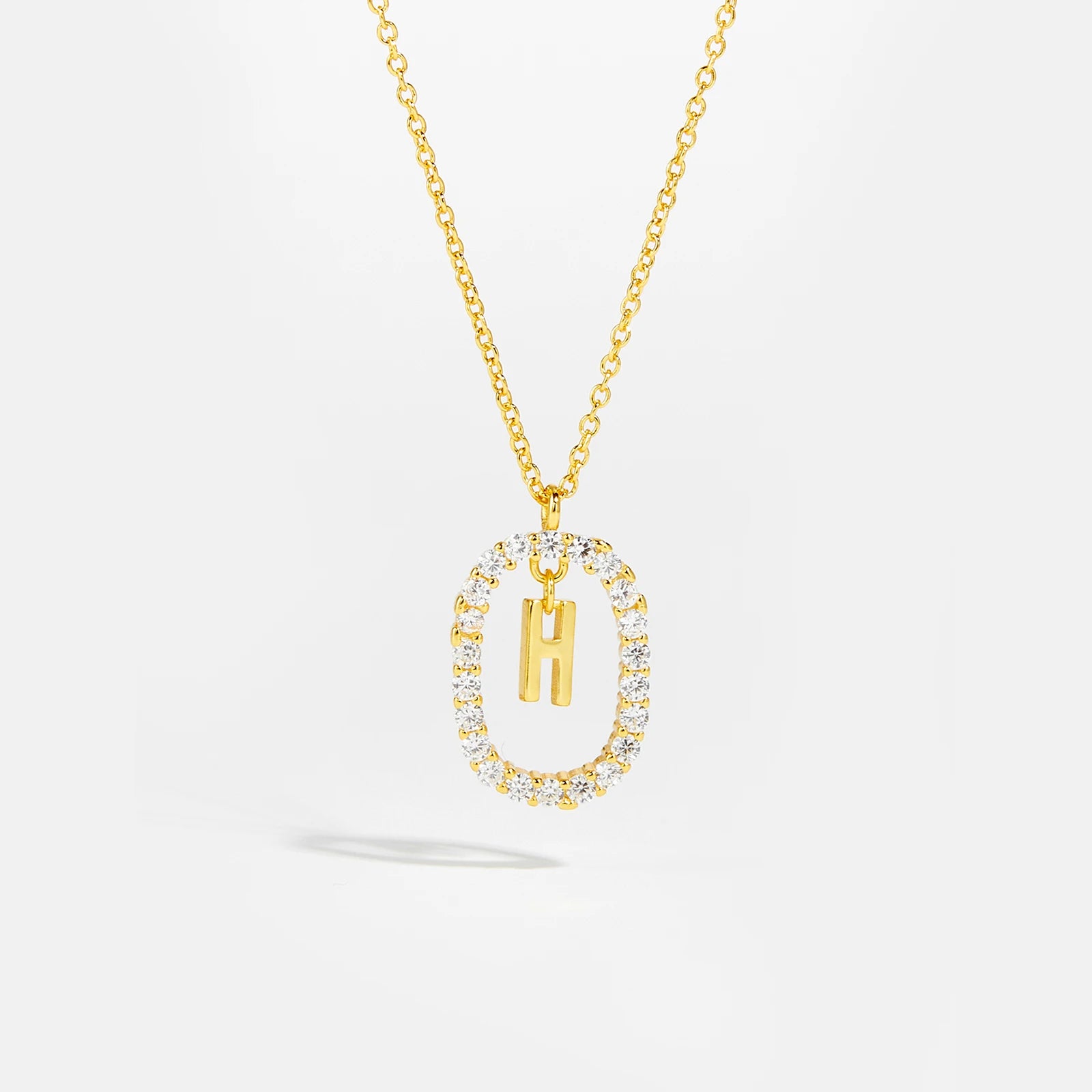 Silver Gold Initial Letters Pendant Alphabet Necklace