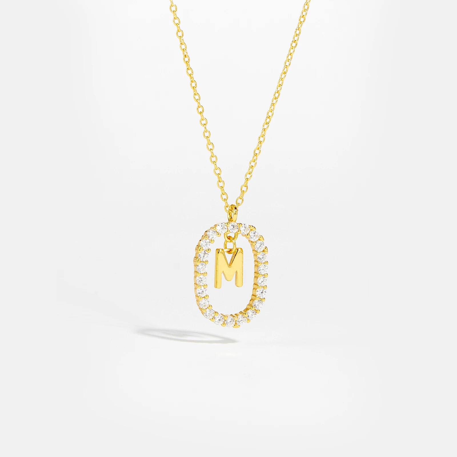 Silver Gold Initial Letters Pendant Alphabet Necklace