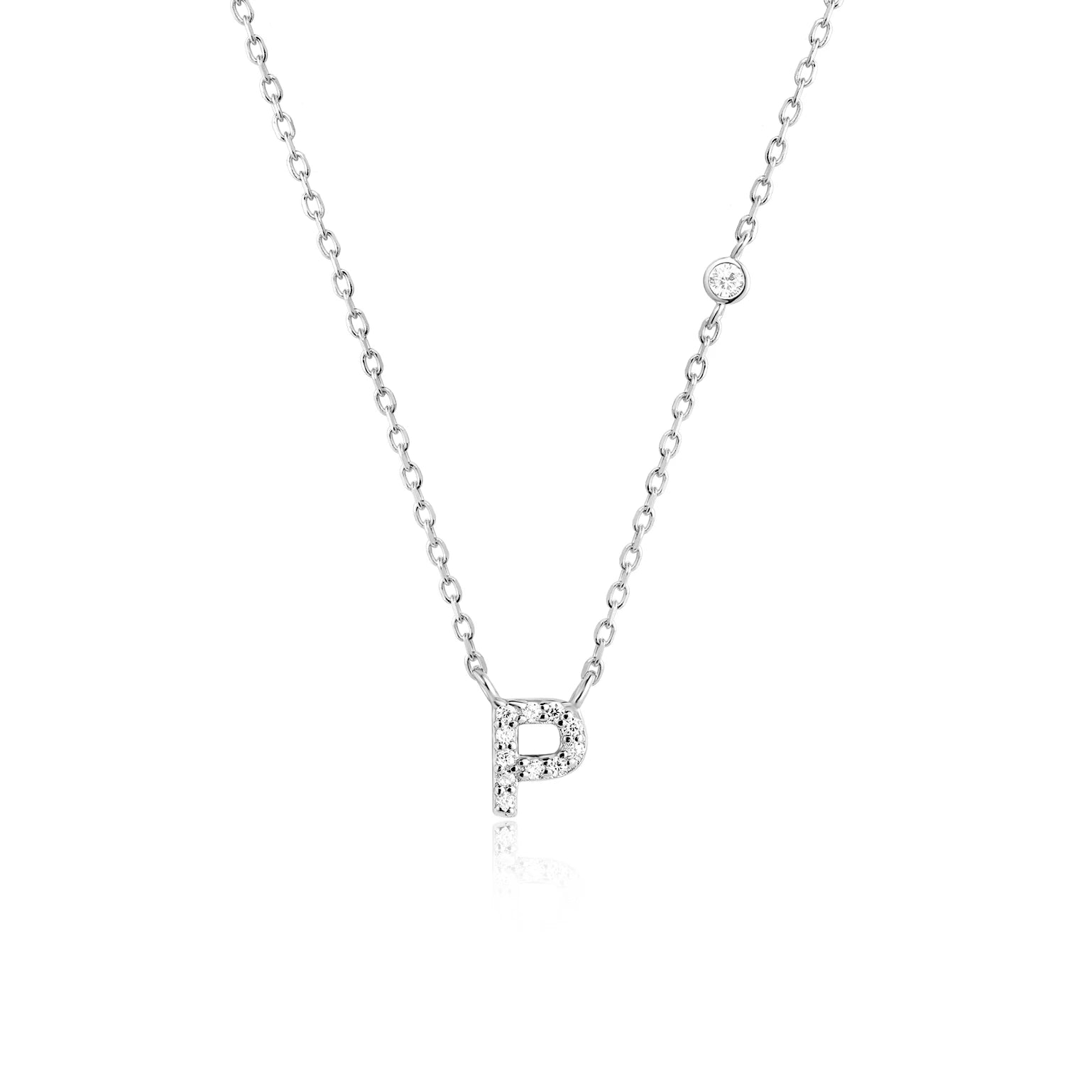 Initial Alphabet Necklace - 925 Sterling Silver