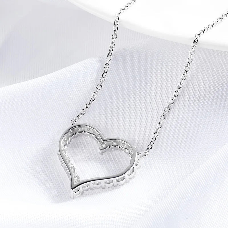 Moissanite Heart Necklace