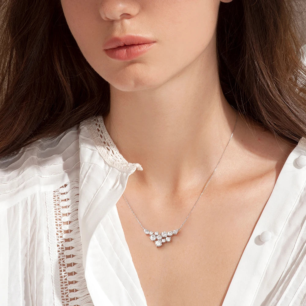 Round & Pear Cut Pendant Necklace