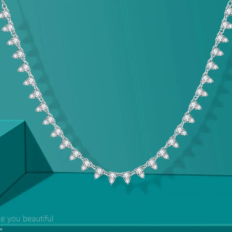 Tennis Necklace 18inch Chain