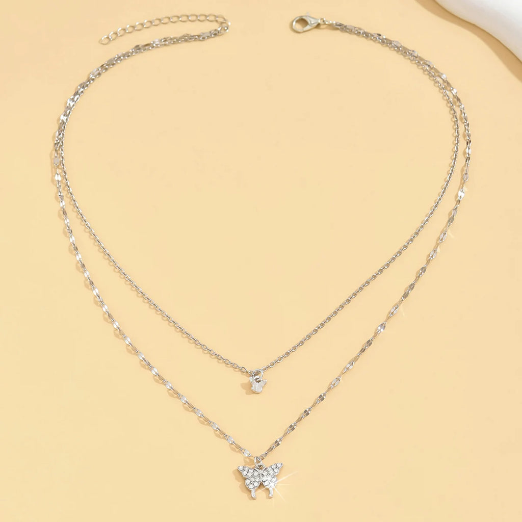Butterfly Double Layer Necklace