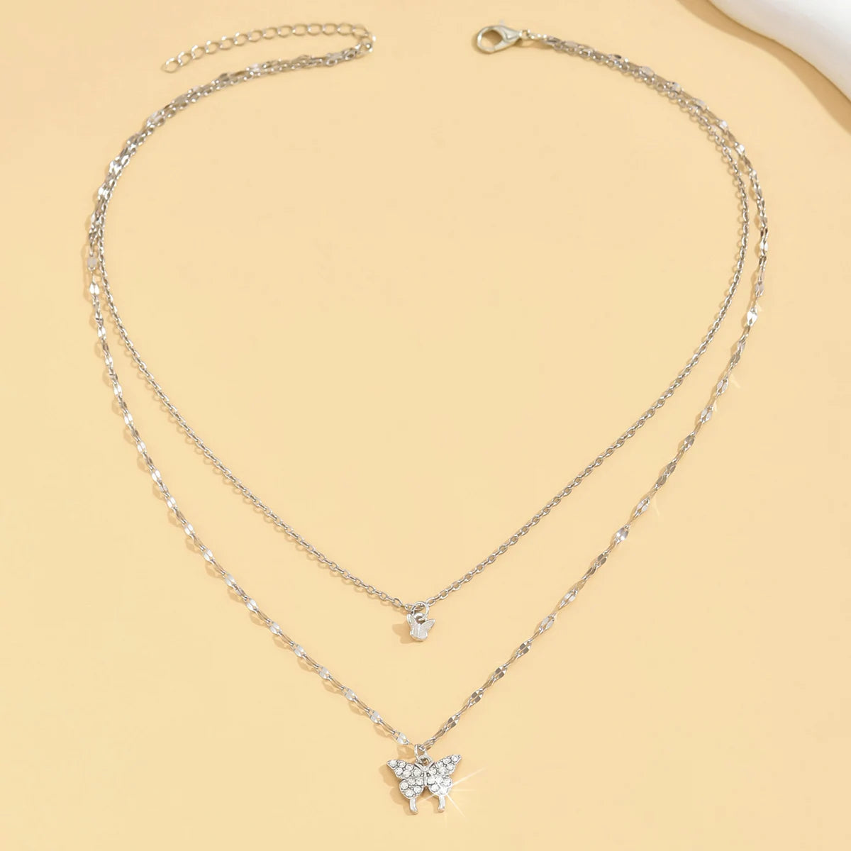 Butterfly Double Layer Necklace