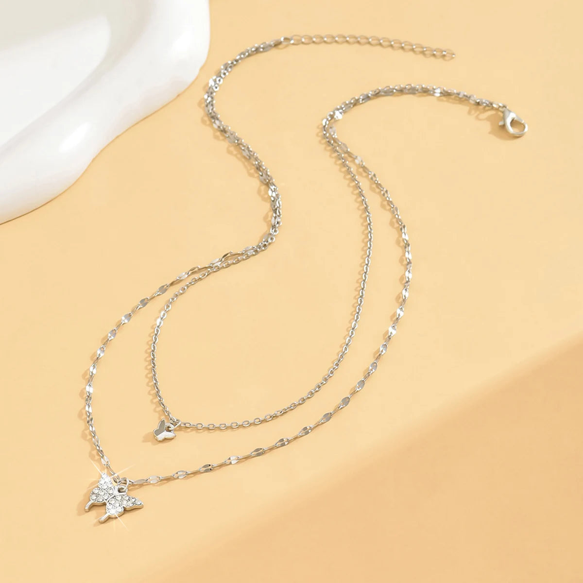 Butterfly Double Layer Necklace