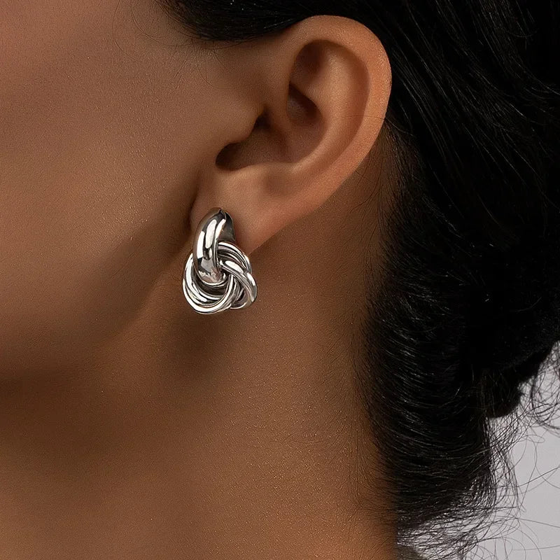 Knotted Hoop Stud