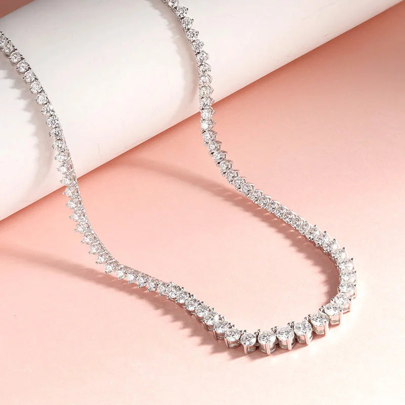 Claws Gradient Moissanite Tennis Necklace