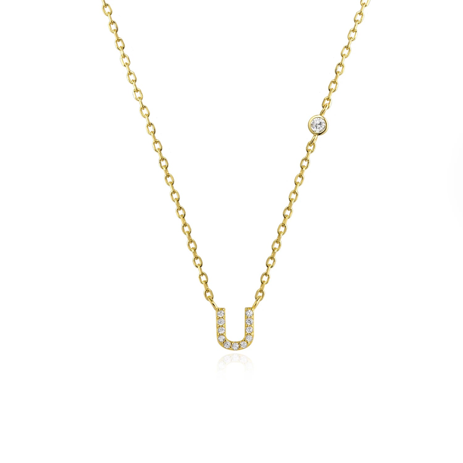 Initial Alphabet Necklace - 925 Sterling Silver
