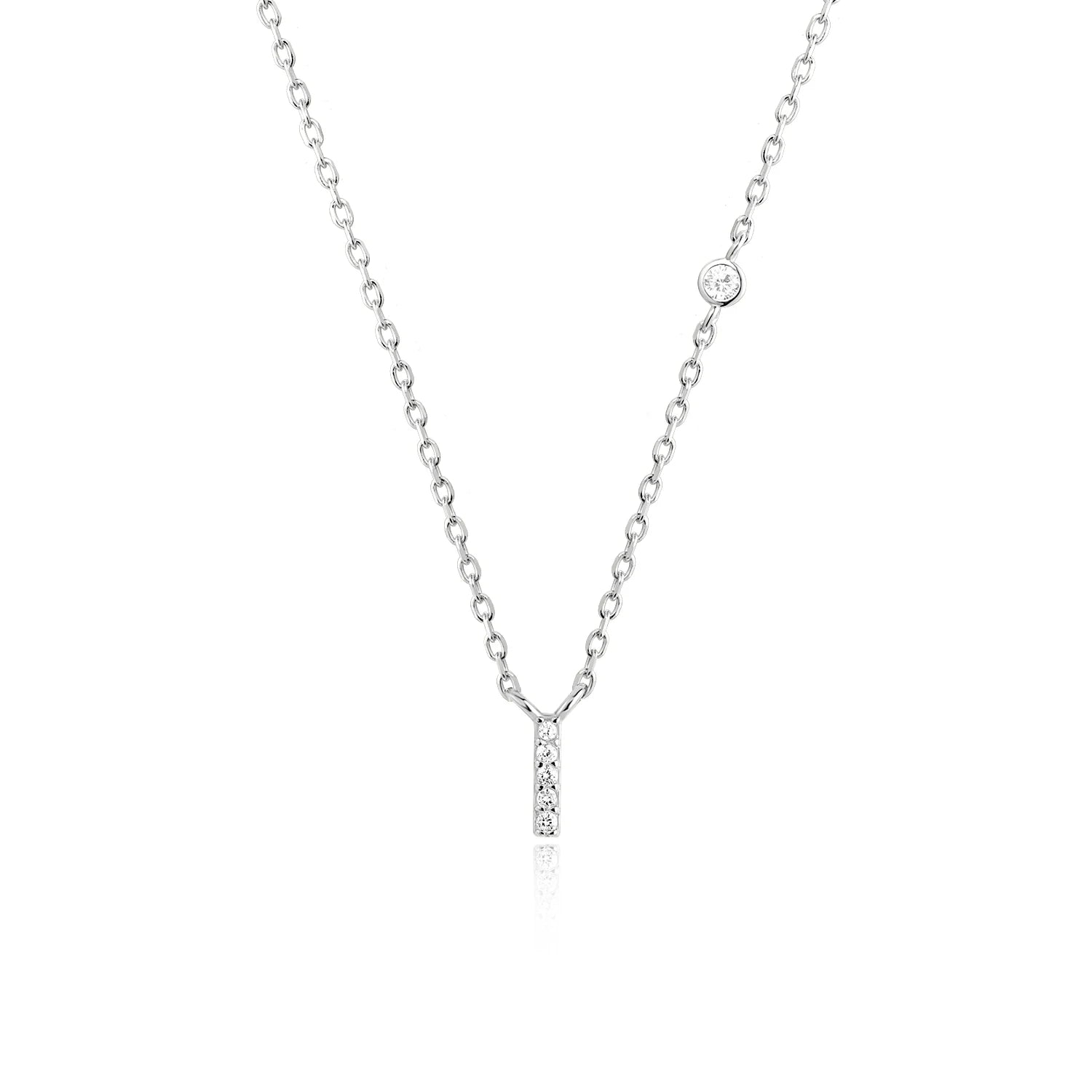 Initial Alphabet Necklace - 925 Sterling Silver
